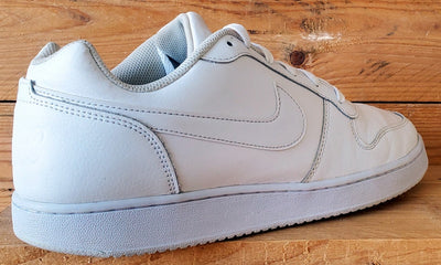 Nike Ebernon Low Leather Trainers UK10/US11/EU45 AQ1775-100 Triple White