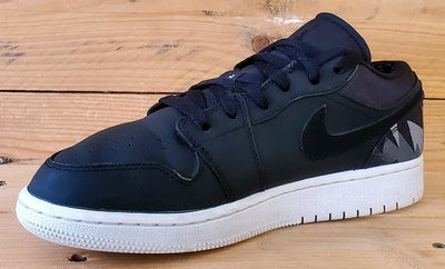 Nike Air Jordan 1 PSG Low Leather Trainers UK4/US4.5Y/EU36.5 CN1077-001 Black