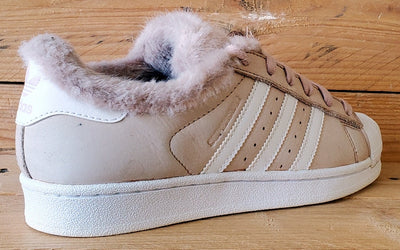 Adidas Superstar Low Suede Trainers UK4/US5.5/EU36.5 BB6371 Fur Pink/White