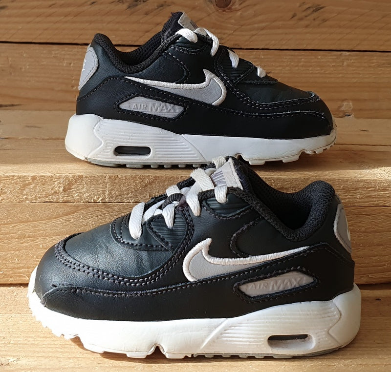 Nike Air Max 90 Kids Leather Trainers UK6.5/US7C/EU23.5 833416-021 Black/White