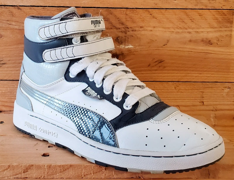 Puma Sky II Mid Leather Trainers UK9/US10/EU43 348441-05 White/Grey