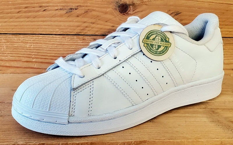 Adidas Superstar Low Leather Trainers UK4/US4.5/EU36.5 B23641 Triple White