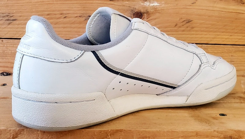 Adidas Continental 80 Low Leather Trainers UK6.5/US7/EU40 EE5342 White/Grey