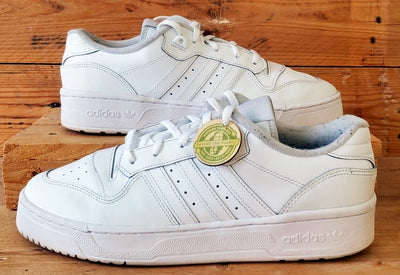 Adidas Rivalry Low Leather Trainers UK9/US9.5/EU43 GX2272 Triple White