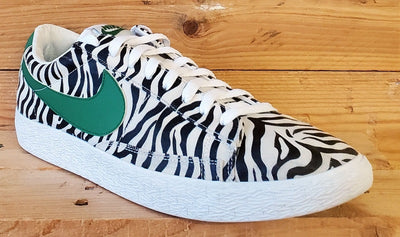 Nike Blazer Low Canvas Trainers UK10/US11/EU45 371760-130 White/Black/Zebra