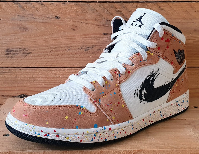 Nike Air Jordan 1 Mid SE Trainers UK8.5/US9.5/EU43 DA8005-100 Paint Splatter