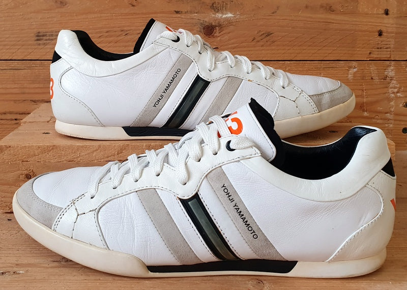 Adidas Y-3 Yohji Yamamoto Low Leather Trainers UK8.5/US9/EU42.5 U4299 White