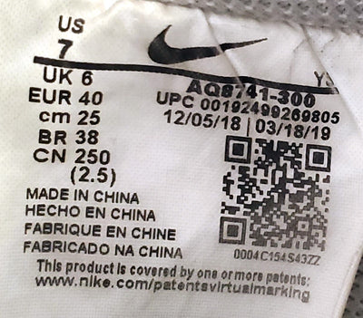 Nike Air Force 1 Low Suede Trainers UK6/US7/EU40 AQ8741-300 Spruce Fog/White