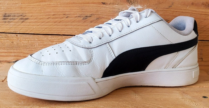 Puma Caven Low Leather Trainers UK8/US9/EU42 380810-02 White/Black