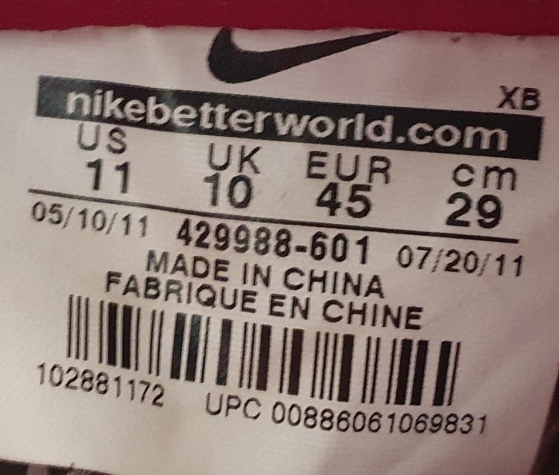 Nike Blazer Mid Suede Trainers UK10/US11/EU45 429988-601 Dark Red/Cream