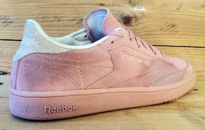 Reebok Club C 85 Low Suede Trainers UK4/US6.5/EU37 CM9053 Triple Chalk Pink