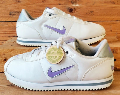Nike Cortez Vintage Low Leather Trainers UK5/US5.5Y/EU38 306294-152 White/Lilac