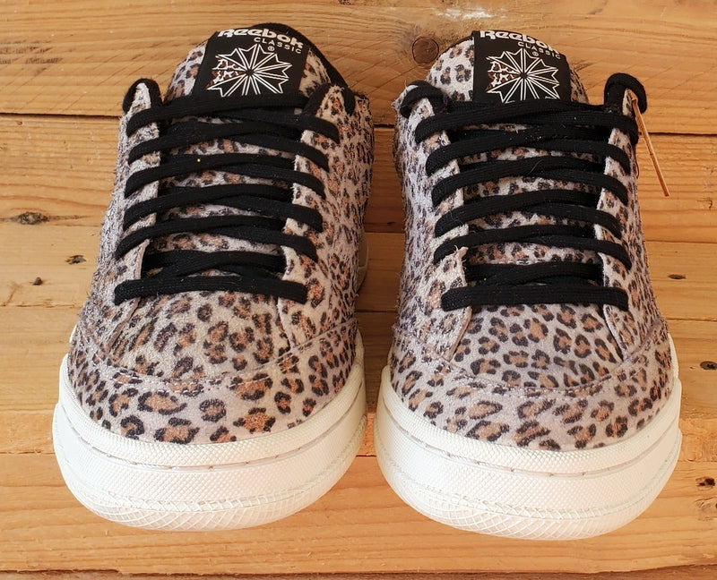 Reebok Classic AD Court Low Suede Trainers UK6/US8.5/EU39 FY7345 Leopard