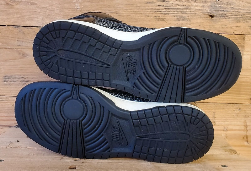 Nike Dunk Skinny Print Mid Suede Trainers UK4/US6.5/EU37.5 543242-006 Black