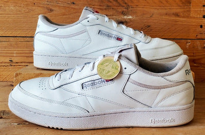 Reebok Club C 85 Low Leather Trainers UK12/US13/EU47 100000154 Triple White