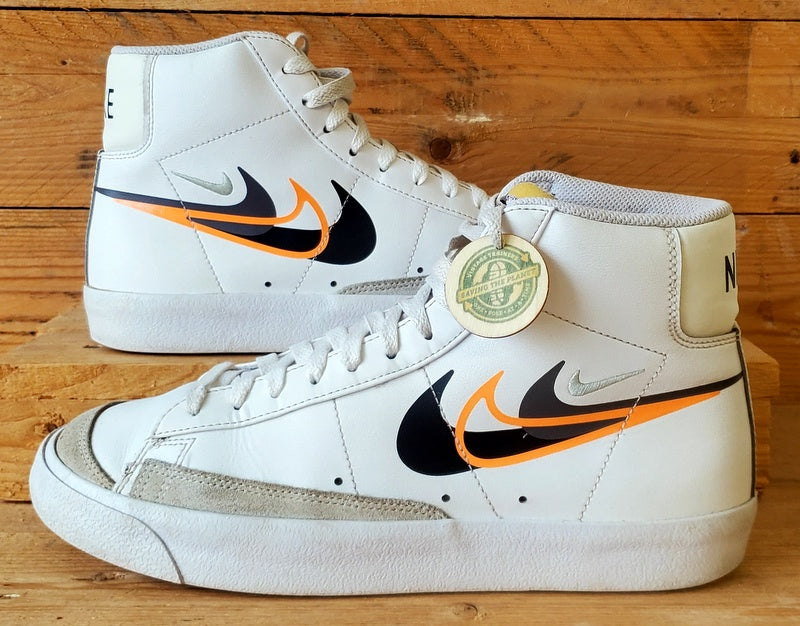 Nike Blazer 77 Multi Swoosh Mid Leather Trainers UK8/US9/EU42.5 FN7809-100 White
