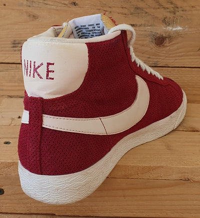 Nike Blazer Premium Mid Suede Trainers UK9/US10/EU44 538282-602 Noble Red