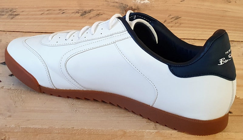 Ben Sherman Target Low Leather Trainers UK12/US12/EU46 0063127 White Gum Outsole