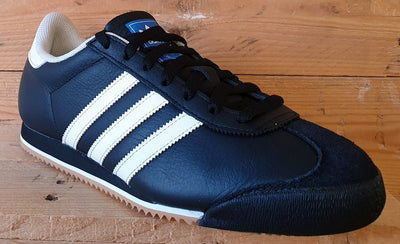 Adidas K74 Kick Low Leather/Suede Trainers UK9/US9.5/EU43 IG8951 Black/White