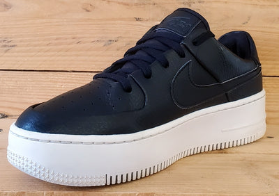 Nike AIr Force 1 Sage Low Leather Trainers UK4.5/US7/EU38 AR5339-002 Black/White