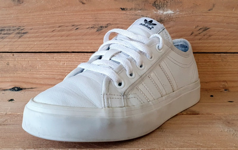 Adidas Originals Nizza Low Leather Trainers BB5574 Triple White UK3/US3.5/EU35.5