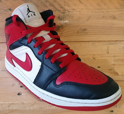 Nike Air Jordan 1 Bred Toe Leather Trainers UK8.5/US11/EU43 BQ6472-079 Red/White