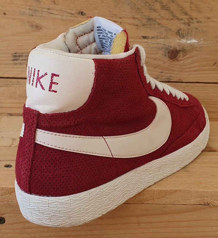 Nike Blazer Premium Mid Suede Trainers UK9/US10/EU44 538282-602 Noble Red