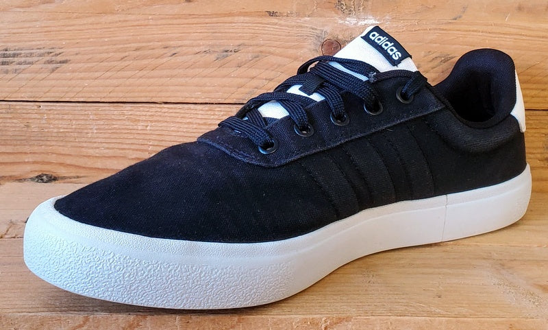 Adidas Vulc Raid3r Low Canvas Trainers UK10/US10.5/EU44.5 GY5496 Black/White