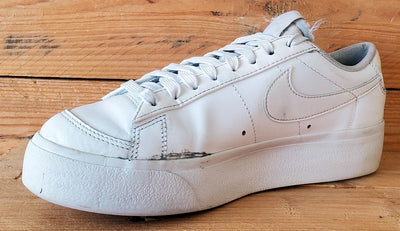 Nike Blazer Platform Low Leather Trainers UK5/US7.5/EU38.5 DJ0292-100 White