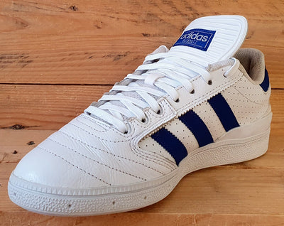 Adidas Busenitz Low Leather Trainers UK8/US8.5/E42 BY3971 White Collegiate Royal