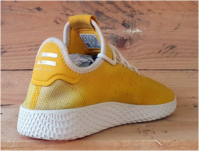 Adidas Tennis HU Pharrell Low Trainers UK4/US4.5/EU36.5 DA9617 Holi Yellow/White