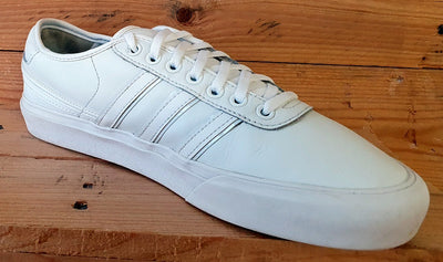 Adidas Delpala Low Leather Trainers UK9/US9.5/EU43 H02385 Triple White