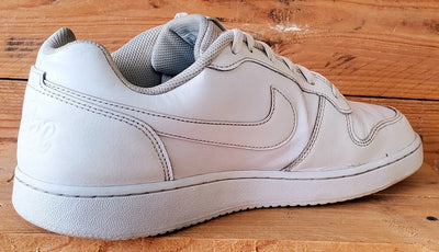 Nike Ebernon Low Leather Trainers UK10/US11/EU45 AQ1775-100 Triple White