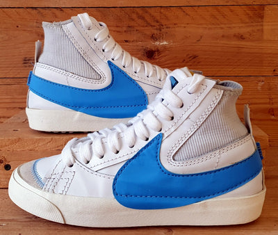 Nike Blazer 77 Jumbo Mid Leather Trainers UK6/US7/EU40 DD3111-103 White/Blue