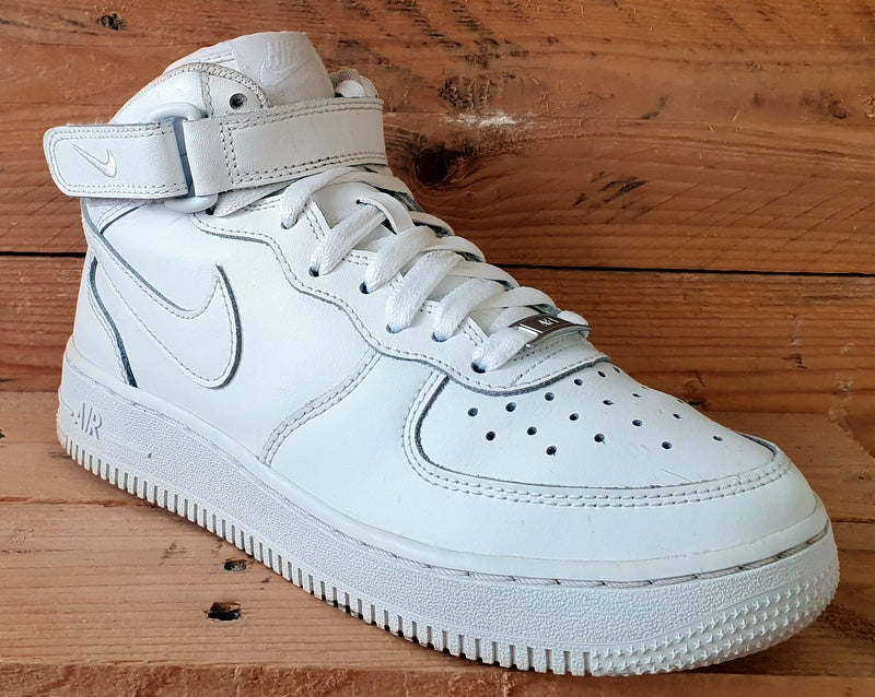 Nike Air Force 1 Mid Leather Trainers UK4/US4.5Y/EU36.5 314195-113 Triple White