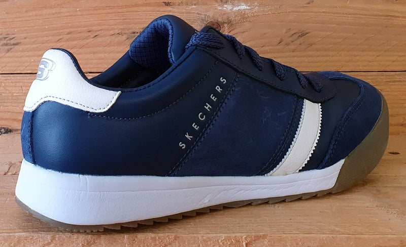 Sketchers Zinger Scobie Low Leather/Suede Trainers UK7/US8/EU41 SN 52322 Navy