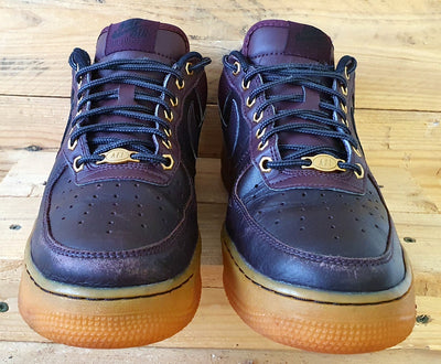 Nike Air Force 1 Low Leather Trainers UK8/US9/E42.5 488298-621 Deep Burgundy Gum