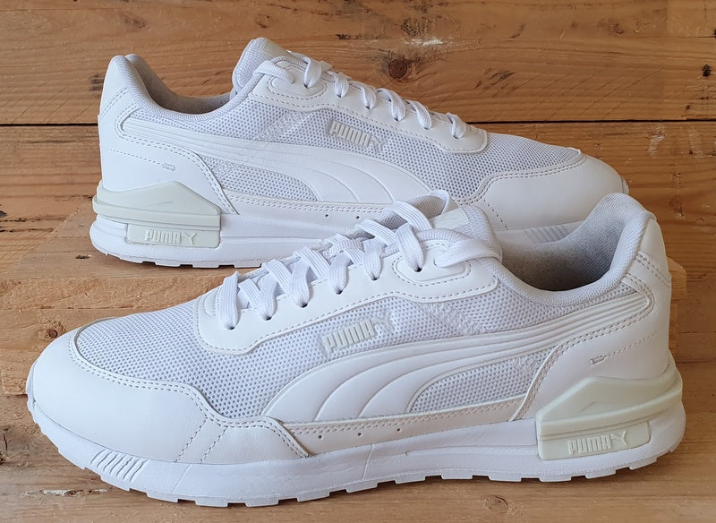 Puma Graviton Mega Low Textile Trainers UK9/US10/EU43 385873-02 Triple White