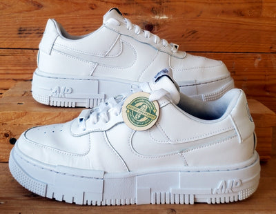 Nike Air Force 1 Pixel Leather Trainers UK5/US7.5/EU38.5 CK6649-100 Triple White