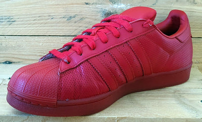 Adidas Superstar Adicolour Low Leather Trainers UK9/US9.5/EU43 S80326 Triple Red