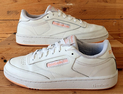 Reebok Club C 85 Low Leather Trainers UK5/US7.5/EU38  GZ979 White/Peach