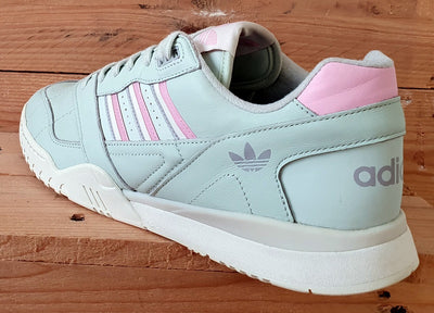 Adidas AR Low Leather Trainers UK10.5/US11/EU45 D98156 Linen Green True Pink