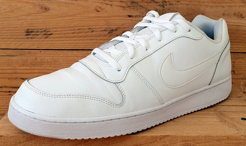 Nike Ebernon Low Leather Trainers UK14/US15/EU49.5 AQ1775-100 Triple White