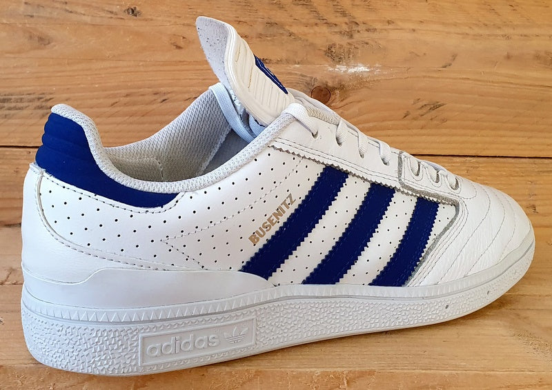 Adidas Busenitz Low Leather Trainers UK8/US8.5/E42 BY3971 White Collegiate Royal