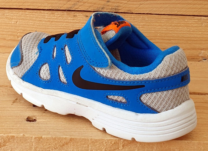 Nike Revolution 2 Textile Low Kids Trainers UK8.5 US9C EU26 555084 014 Blue Grey VintageTrainers