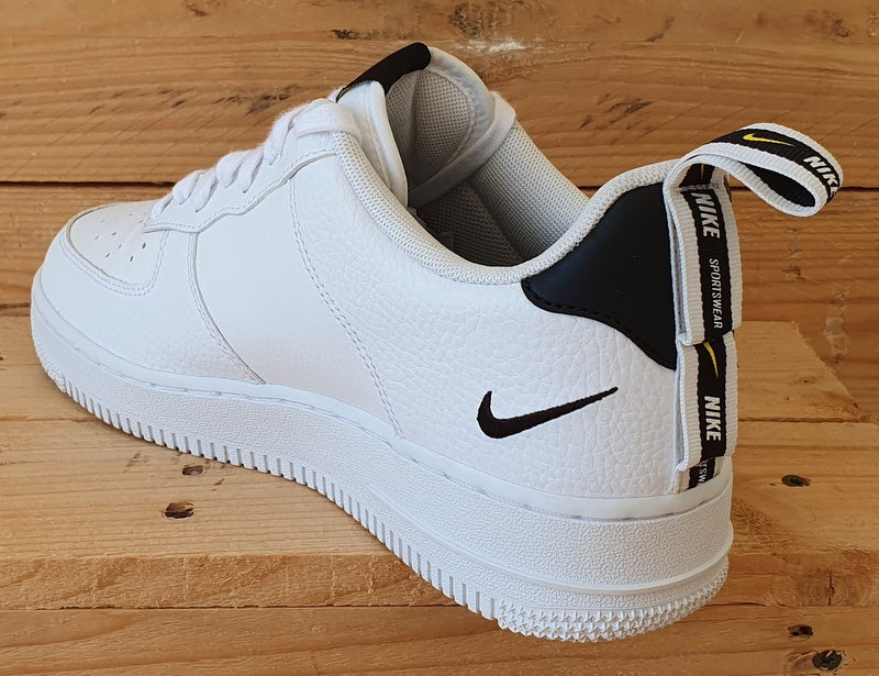 Nike Air Force 1 Utility Low Leather Trainers UK7/US8/E41 AJ7747-100 White/Black