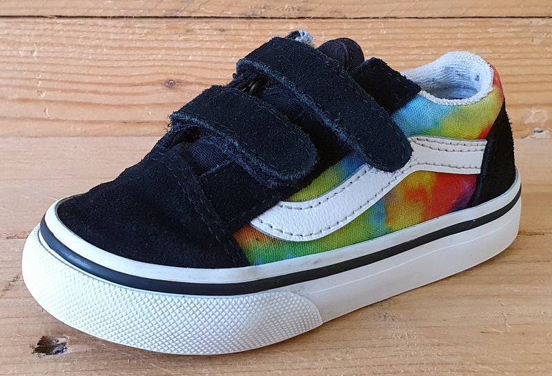 Vans Off The Wall Low Suede Kids Trainers UK6.5/US7/EU23.5 508731 Black Rainbow