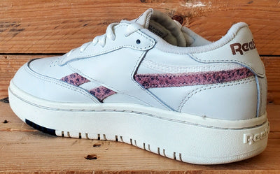 Reebok Club C Double Low leather UK4/US6.5/EU37 H67811 Chalk/Cheetah
