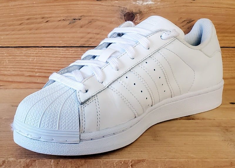 Adidas Superstar Low Leather Trainers UK4/US4.5/EU36.5 B23641 Triple White