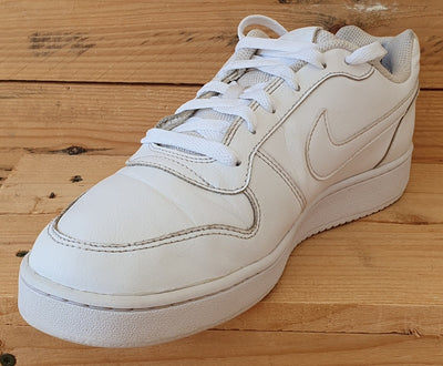 Nike Ebernon Low Leather Trainers UK8/US9/EU42.5 AQ1775-100 Triple White